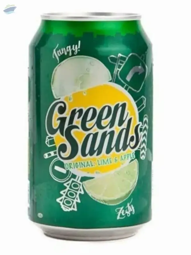 Green Sands Lime & Apple Flavoured Canned Drink.